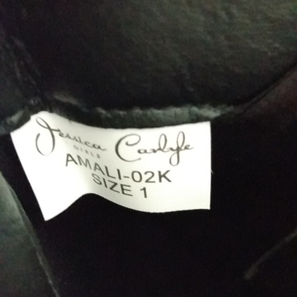 JESSICA CARLYLE GIRLS AMALI BLACK MOTO BOOTS SIZE 1 NWOT - Picture 9 of 16